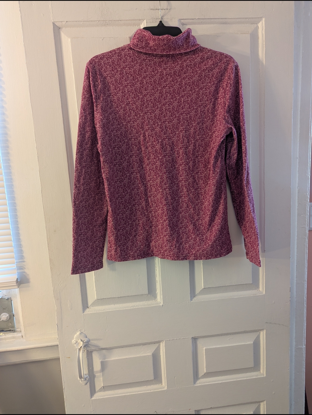 Basic Editions Heathered Rose Turtleneck Sweater